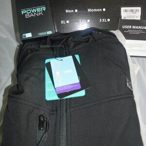 Men`s Heated coat new with battery pack and soft hood water resistant